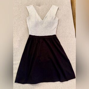 Candie’s Elegant Black and Off-white Dress XS